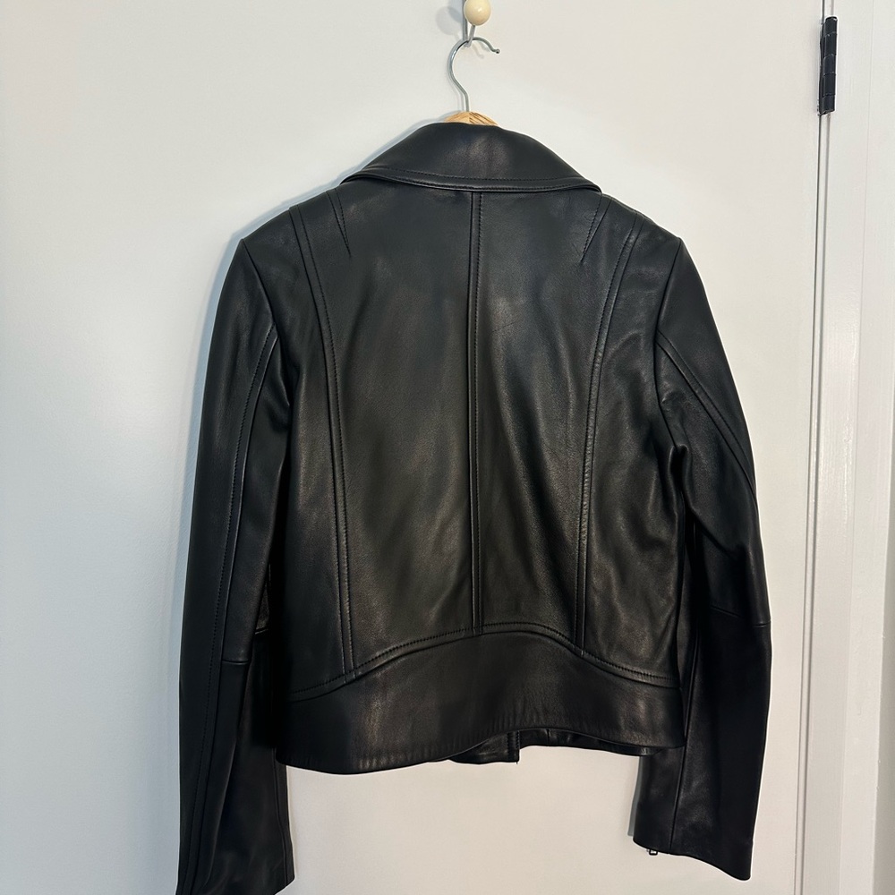 DSTLD Black Leather Jacket for Women - Picture 7 of 7